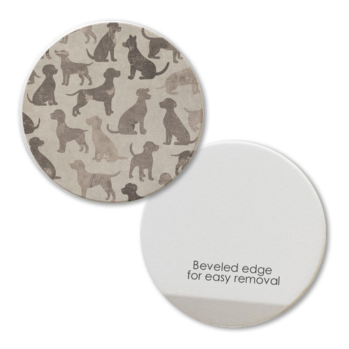 Pets Dogs Gray Car Coaster