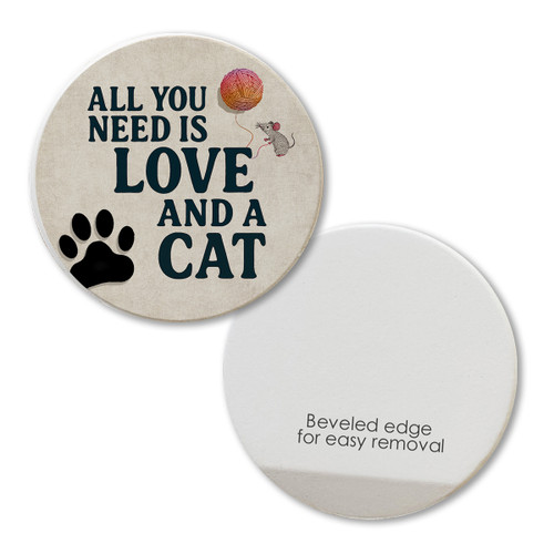 Pets Love And A Cat Car Coaster