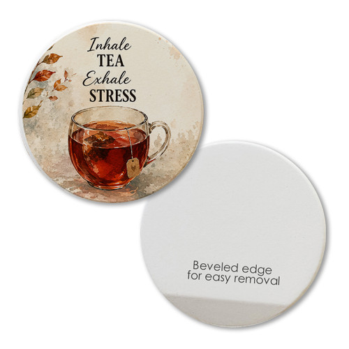 Inhale Tea Exhale Stress Car Coaster
