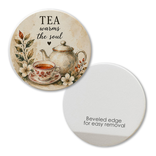 Tea Warms the Soul Car Coaster