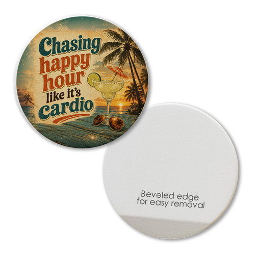 Chasing Happy Hour Like It's Cardio Car Coaster