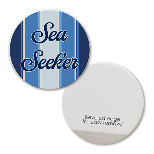 Nautical Sea Seeker Stripe Car Coaster