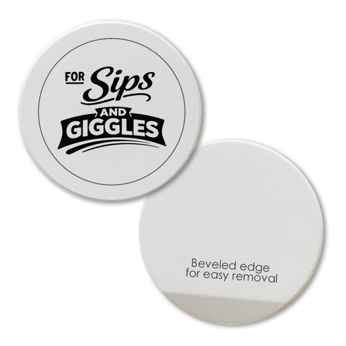 For Sips and Giggles Car Coaster