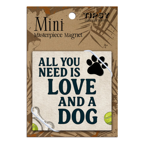 Pets Love And A Dog Masterpiece Magnet