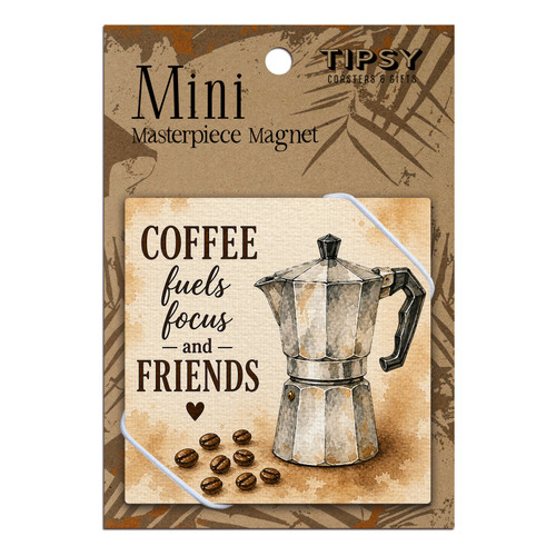 Coffee Fuels Focus and Friends Masterpiece Magnet