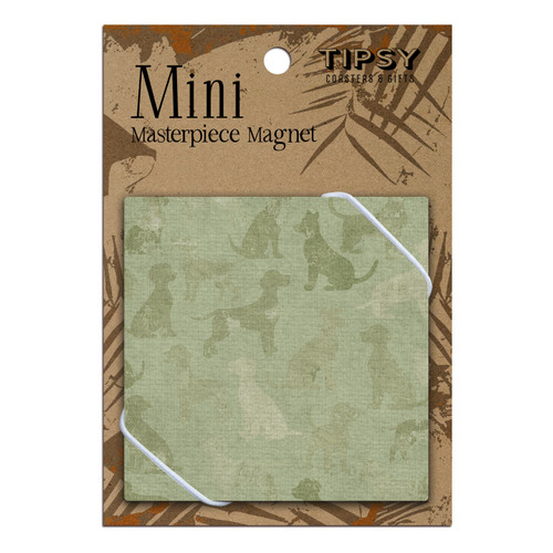 Pets Dogs Green Masterpiece Magnet