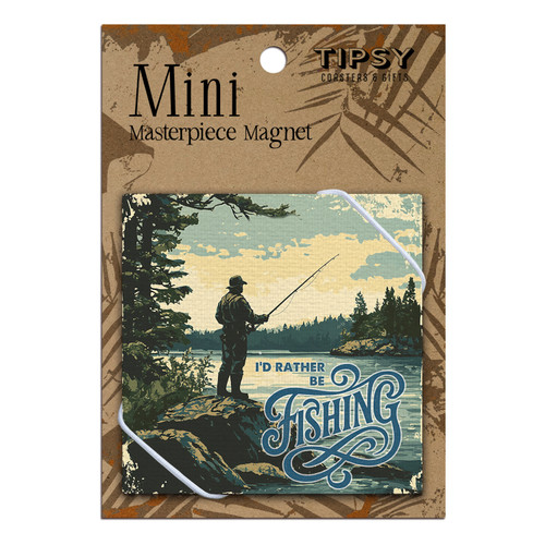 Mountain Rather Be Fishing Masterpiece Magnet