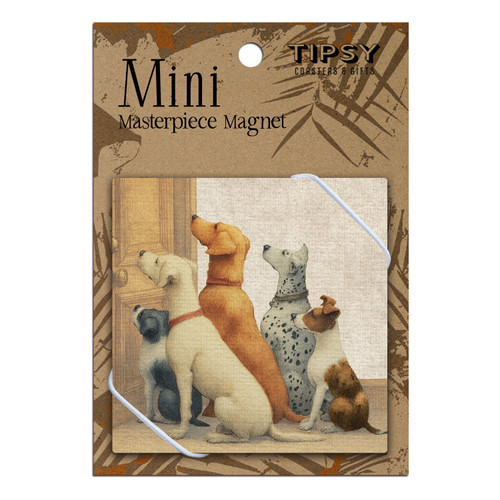 Pets Dogs At Door Masterpiece Magnet
