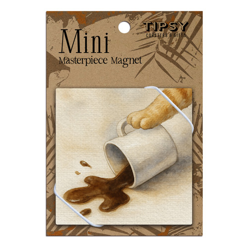 Pets Cat Spilled Coffee Masterpiece Magnet