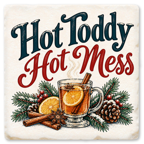 Hot Mess Hot Toddy Ceramic Coaster