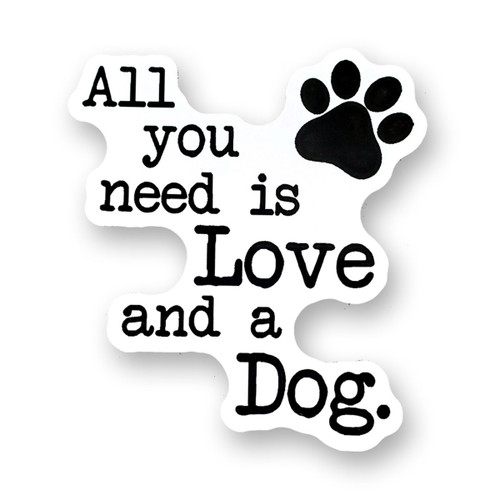 Vinyl Sticker | Love and a dog