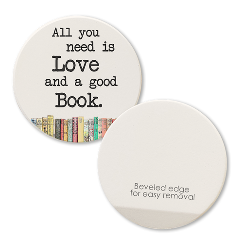 Love and a Good Book Car Coaster / Magnet