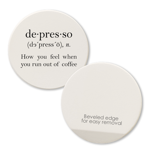 Depresso Definition Car Coaster / Magnet