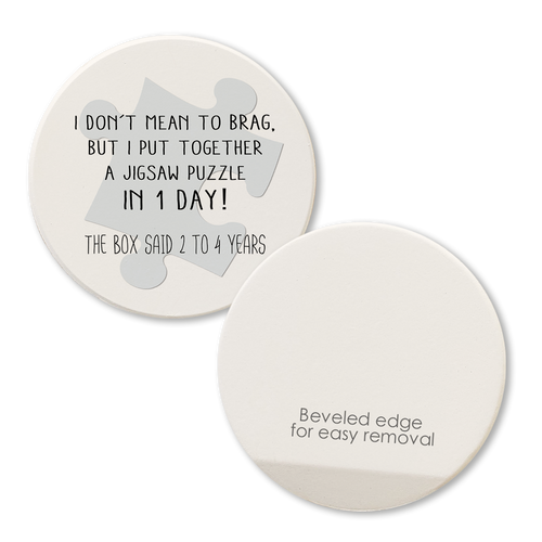 I Don't Mean to Brag Puzzle Car Coaster / Magnet