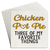 Paper coaster printed with Chicken Pot Pie