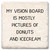 Coaster showing detail of My vision board is mostly pictures of donuts and icecream