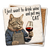 Coaster made of absorbent stone & cork back printed with I Just Want To Drink Wine And Pet My Cat Coaster