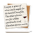 Ceramic coaster showing detail of funny wine saying I drink a glass of wine each night for