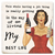 printed with vintage lady holding bottle of wine & phone saying, this whole having a job thing is really getting in the way of me living my best life