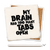 Ceramic coaster showing detail of My brain has too many tabs open.