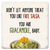 Coaster made of absorbent ceramic & cork back printed with Don't let anyone treat you like free salsa. You are gaucamole, baby!