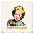 Economy coaster made of absorbent ceramic & cork back printed with Stay Golden & Warhol style picture of Betty White