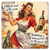 Coaster made of absorbent ceramic & cork back printed with I like to cook with wine, sometimes I even put it in the food