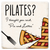 Economy coaster made of absorbent ceramic & cork back printed with Pilates? I Thought You Said Pie And Lattes Economy coaster