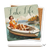 Ceramic coaster showing detail of Lake Life Ceramic coaster