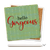 Ceramic coaster showing detail of Hello Gorgeous Ceramic coaster