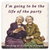 Economy coaster made of absorbent ceramic & cork back printed with I'm Going to Be The Life Of The Party Economy coaster