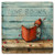Coaster made of absorbent ceramic & cork back printed with Love Books
