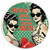 closeup of design on car coaster