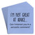 Paper coaster printed with I'm Not Great At Advice