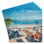 Paper coaster printed with Life Is Better in Flip Flops