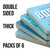 Closeup on double sided, thick, packs of 6 paper coasters