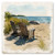Coastal Chairs on Beach Ceramic Coaster