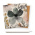 Floral Gray Center Ceramic Coaster