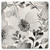 Floral Grayscale #2 Ceramic Coaster
