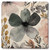 Floral Gray Center Limestone Coaster