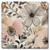 Floral White-Pink Group Limestone Coaster