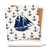 Nautical Schooner with Anchors Ceramic Coaster