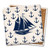 Nautical Schooner with Anchors Limestone Coaster