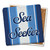 Nautical Sea Seeker Stripe Limestone Coaster