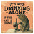 Pets Drinking Alone Cat Ceramic Coaster