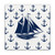 Nautical Schooner With Anchors Mini Masterpiece Magnet