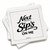 a slightly askew stack of Sipkins™ premium cotton cocktail napkins with Next Sip's On Me Sipkin™ on top