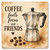 Coffee Fuels Focus and Friends Ceramic Coaster