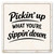 Pickin' Up What You're Sippin' Down Ceramic Coaster