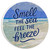 Nautical Smell the Sea Feel the Breeze Car Coaster